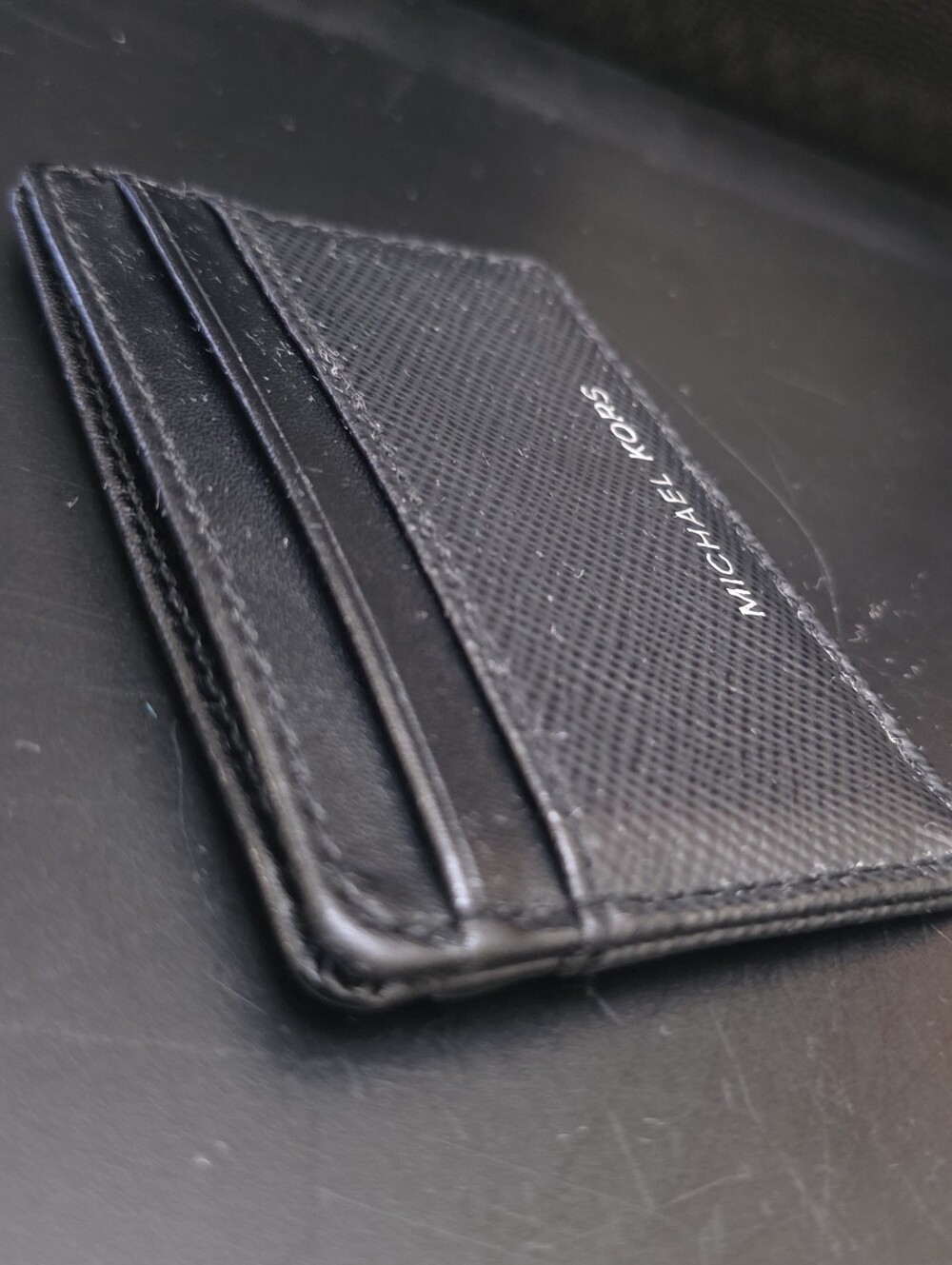 Michael Kors Black Leather Card Holder Wallet